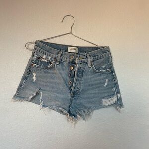 Agolde light wash jean shorts size 25